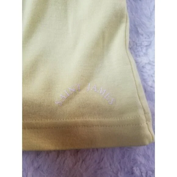Saint James Womens Ajaccio II T-Shirt Size 4 Yellow Round Neck Short Sleeve - Picture 7 of 7